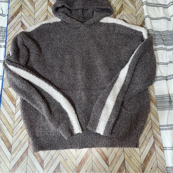 SKIMS COZY KNIT TEDDY 2 Pc Set Gray Chalk Soft Boucle Knit Snuggly Cozy Comfy - Picture 4 of 13